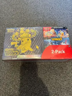 Pokemon SURGING SPARKS Elite Trainer Box Etb & Booster Bundle Costco 2 Pack - Image 1