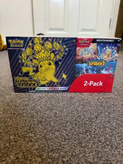 Pokemon SURGING SPARKS Elite Trainer Box Etb & Booster Bundle Costco 2 Pack - Image 2