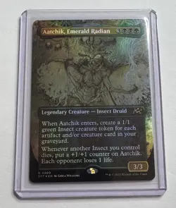 Aatchik, Emerald Radian #360 Aetherdrift Borderless Foil Rare MTG NM/M - Image 1