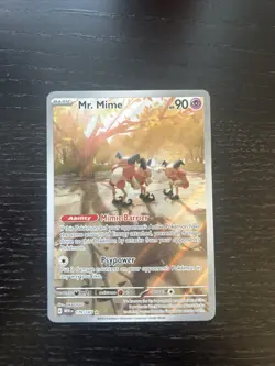 Pokemon TCG Mr. Mime Scarlet Violet-151 Holo Card 179/165 Illustration Rare NM - Image 2