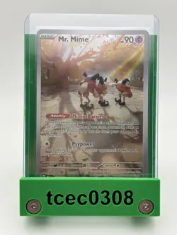 Pokemon TCG English Mr. Mime 179/165 Scarlet & Violet 151 Illustration Rare NM - Image 1
