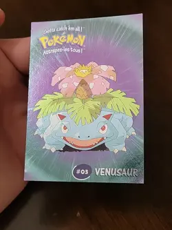 MP! Danone SHINY SILVER Venusaur #03 1/8 Pokemon Stadium Tip Card 2000 - Image 2