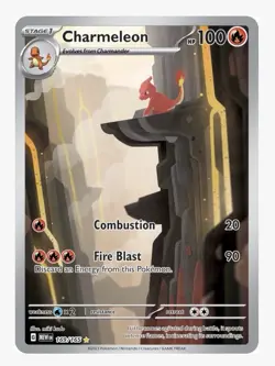 Pokemon Charmeleon MEWEN Illustration Rare Stage 1 169/165 HP 100 TCG Card - Image 1