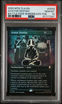 Avatar Destiny (Borderless Foil) - #333 - Rare - Avatar - TLA - PSA 10 - Image 2