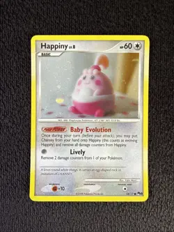 Pokemon TCG Happiny Pop Series 8 14/17 Cosmos Holo Card 14/17 Swirl - Image 2