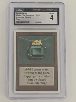 MAGIC THE GATHERING MTG 1993 UNLIMITED MOX EMERALD CGC 4 VG/EX - Image 1
