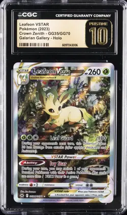 2023 POKEMON CROWN ZENITH #GG35 LEAFEON VSTAR CGC 10 PRISTINE - Image 1