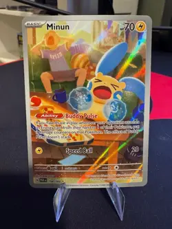 2023 Pokemon Minun Illustration Rare Paradox Rift 194 - Image 1