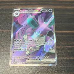 Pokemon TCG Destined Rivals Team Rocket’s Nidoking Ex 216 /182 Ultra Rare - Image 1