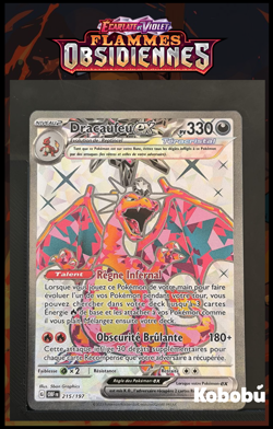 Carte Pokemon Dracaufeu EX 215/197 EV3 Flammes Obsidiennes OBF FR - Image 1