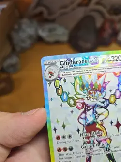 Pokemon TCG Cinderace EX Full Art Ultra Rare Rainbow Holo Stellar Crown - Image 4
