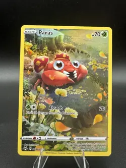 Pokemon Paras GG32/GG70 Crown Zenith: Galarian Gallery Ultra Rare Holo English - Image 3