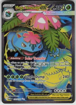 Pokemon Mega Venusaur ex Ultra Rare ME01: Mega Evolution 155/132 NM - Image 1
