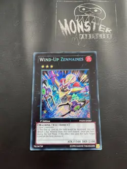 YUGIOH WIND UP ZENMAINES SECRET RARE PHSW-EN087 1ST EDITION - Image 1