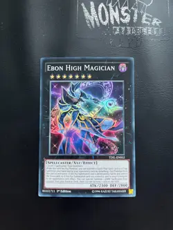 YUGIOH EBON HIGH MAGICIAN SUPER RARE TDIL-EN052 1ST EDITION - Image 1