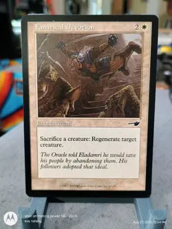 MTG Nemesis Fanatical Devotion #8/143 Common EX Condition - Image 1
