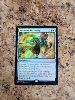 MTG FOIL Kumena's Awakening - Rivals of Ixalan #42 Near Mint Never Played - Image 1