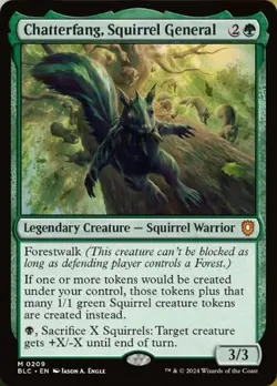 1x Chatterfang, Squirrel General NM-Mint, English Commander: Bloomburrow MTG Mag - Image 1
