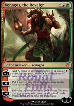 Xenagos, the Reveler 1x FOIL THS MTG Theros Mythic MINT red green - Image 1
