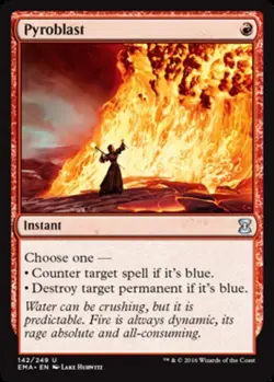 1x Pyroblast - Foil Light Play, English Eternal Masters MTG Magic - Image 1