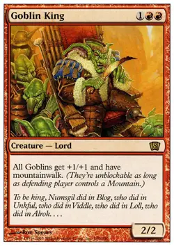 1x Goblin King Light Play, English 8th Edition MTG Magic - Image 1