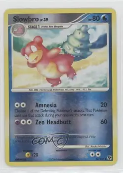 Slowbro Reverse Foil Pokemon Diamond & Pearl Great Encounters #54 2008 - Image 1