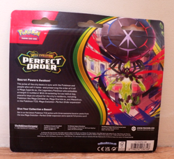 Pokemon TCG Mega Evolution Perfect Order Triple Pack Blister Chikorita Booster - Image 2