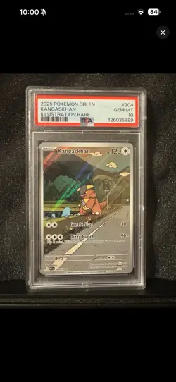 2025 POKEMON DRI EN-DESTINED RIVALS ILLUSTRATION RARE #204 KANGASKHAN PSA 10 - Image 1