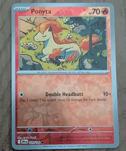 Ponyta Reverse Holo Common SV10: 029/182 NM Pokemon - Image 1