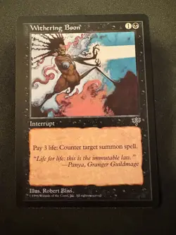 NM Withering Boon Mirage MTG Magic the Gathering - Image 1