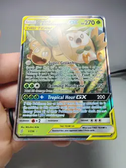 Rowlet & Alolan Exeggutor GX 1/236 Sun and Moon Unified Minds Tag Team LP/NM - Image 2