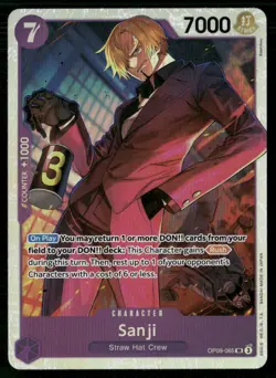 2024 Emperors in the New World Sanji Character / Purple/Straw Hat Crew #OP09-065 - Image 1