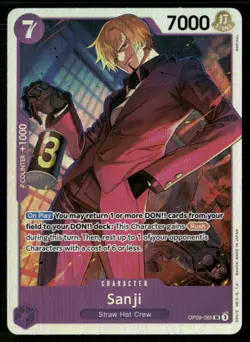 2024 Emperors in the New World Sanji Character / Purple/Straw Hat Crew #OP09-065 - Image 1