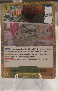 Gum-Gum Golden Rifle OP15-116 R Foil One Piece Adventure on Kami's Island - Image 1