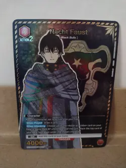 Union Arena! Black Clover! Nacht Faust BCV-1-079 SR* - 1-Star Alt NM - English - Image 1