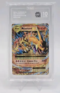 Mega Charizard Ex 2016 Pokemon XY Evolutions #131/108. TAG 10 GEM MINT - Image 1
