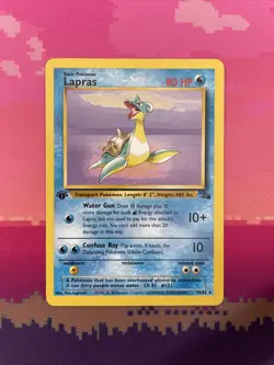 Pokemon Card Lapras Fossil 1st Edition Rare 25/62 Near Mint - Image 1