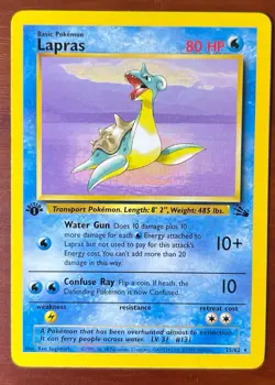 Pokemon Lapras 1st Edition 25/62 Fossil Lightly Played LP - Image 1
