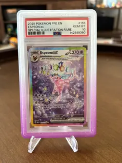 2025 Pokemon Prismatic Evolutions PRE Espeon EX #155/131 SIR PSA 10 Gem Mint - Image 1