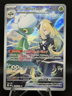 Pokemon TCG Cynthia's Roserade Destined Rivals Illustration Rare 184/182 Holo NM - Image 1