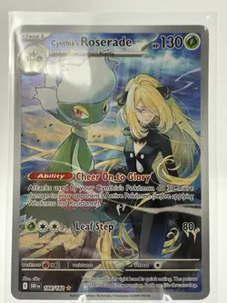 Pokemon TCG Cynthia's Roserade 184/182 Destined Rivals Illustration Rare NM - Image 1