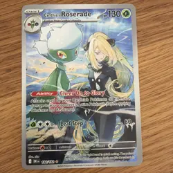 Pokemon TCG Destined Rivals Cynthia's Roserade Illustration Rare 184/182 A12 - Image 1