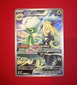 Pokemon TCG Cynthia's Roserade 184/182 Illustration Rare Destined Rivals - Image 1