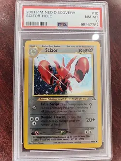 Scizor Neo Discovery Holo Pokemon Card WOTC NM Mint PSA 8 - Image 1
