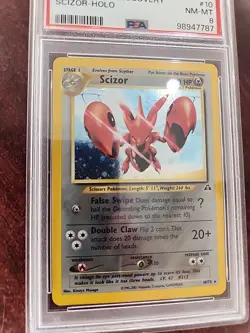 Scizor Neo Discovery Holo Pokemon Card WOTC NM Mint PSA 8 - Image 2