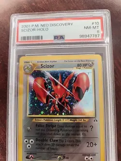 Scizor Neo Discovery Holo Pokemon Card WOTC NM Mint PSA 8 - Image 4