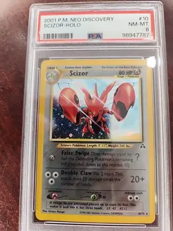Scizor Neo Discovery Holo Pokemon Card WOTC NM Mint PSA 8 - Image 5