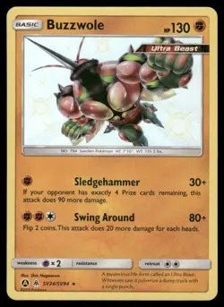 Pokemon Cards Buzzwole SV24/SV94 Hidden Fates Shiny Vault Rare Shiny NM - Image 1