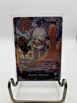 One Piece TCG Jewelry Bonney EB04-001 Alt Art Leader English Card - Image 1