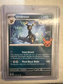 Pokemon Stage 1 Umbreon HP 110 Halloween Trick or Trade, Card 130/197 - Image 1